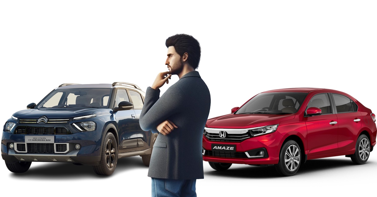 Honda Amaze vs Citroen C3 Aircross Honda Amaze vs Citroen C3 Aircross