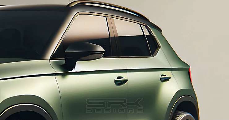 Skoda sub-compact SUV side profile