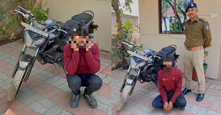 boy romancing with girl on bike arrested