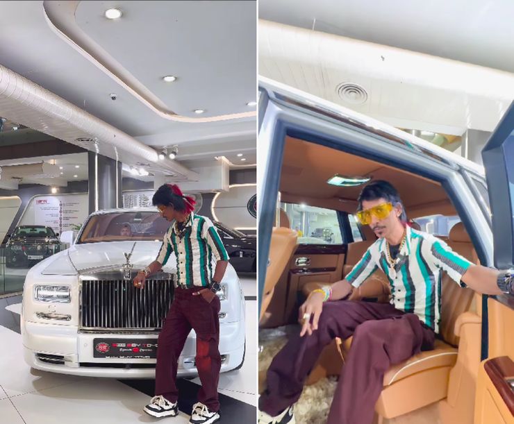 Dolly chaiwala with Rolls Royce