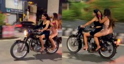 Girls Riding Royal Enfield Bullet In High Heels And Bare Feet Literally Throw Safety To the Wind [Video]