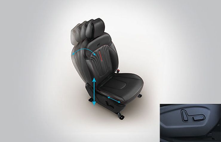 electrically adjustable driver seat