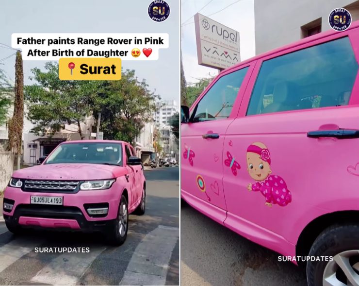 Range Rover wrapped in Pink