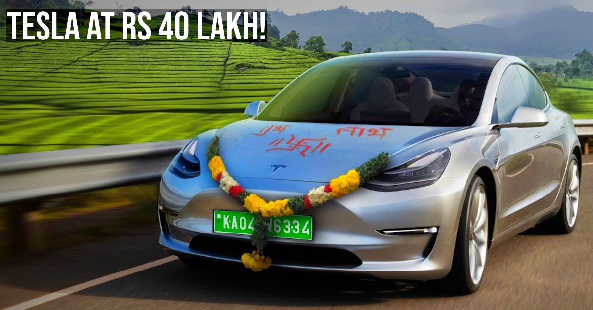 tesla model 3 india launch price rs. 40 lakh
