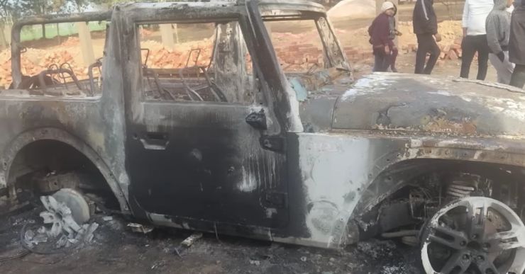 Brand New Mahindra Thar Burns Down: Insurance Claim Denied Because Of ‘Rear Camera’ Installed By Dealer