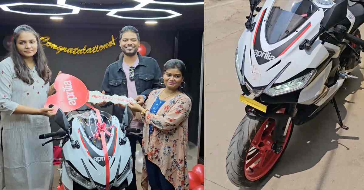 India's first Aprilia Rs 457 delivery India's first Aprilia Rs 457 delivery