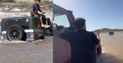 Thar gets stuck in river: Another Thar Rescues It [Video]