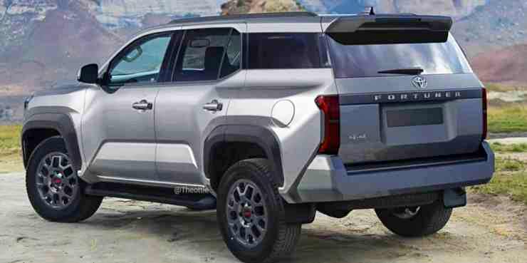 Upcoming Toyota Fortuner rear