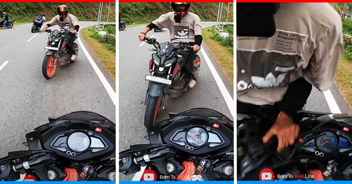 bajaj pulsar vs yamaha mt15 crash