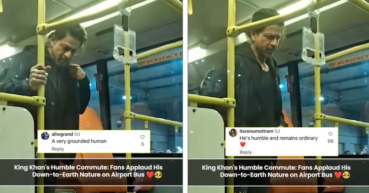 Shahrukh Khan seen in a bus