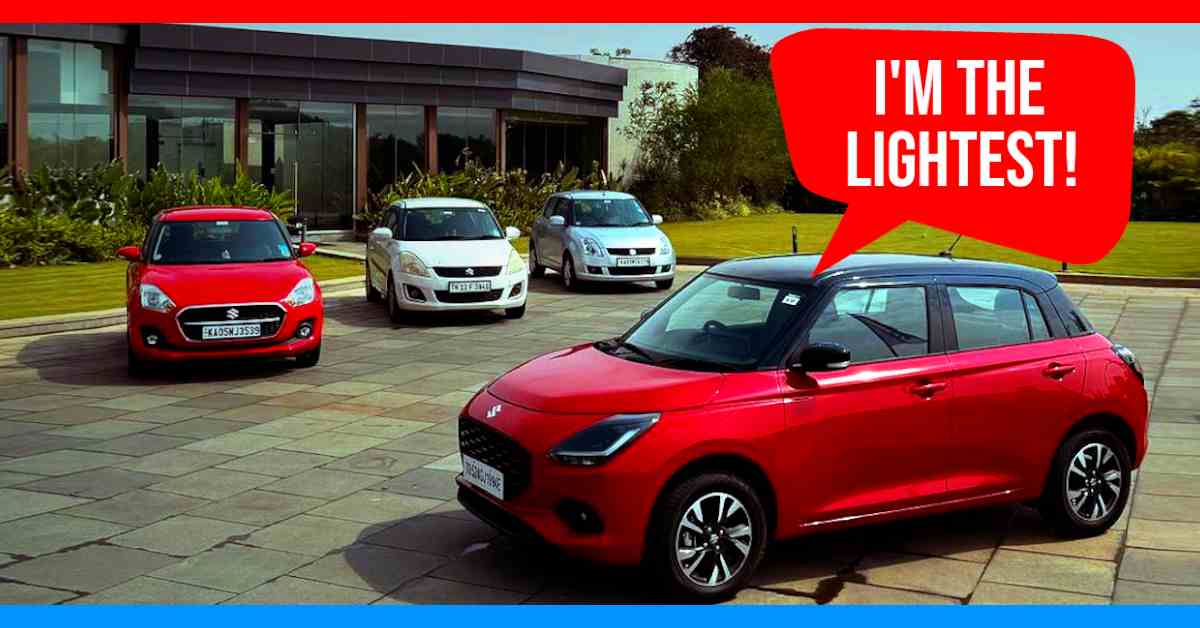 2024 maruti Suzuki swift lighter than 1st gen model 2024 maruti Suzuki swift lighter than 1st gen model