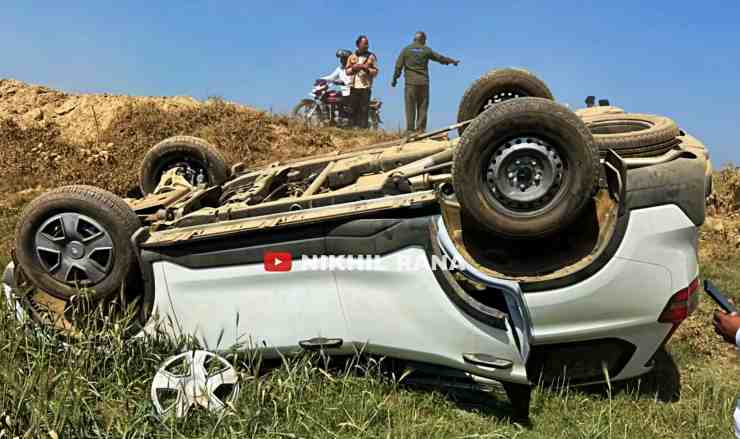 Mahindra Scorpio-N roll over accident