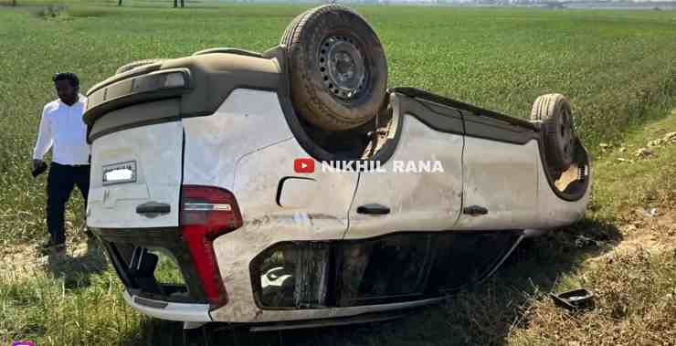 Mahindra Scorpio-N rolled over right