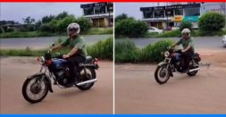 MS Dhoni Rides Yamaha RD350 After IPL Loss [Video]