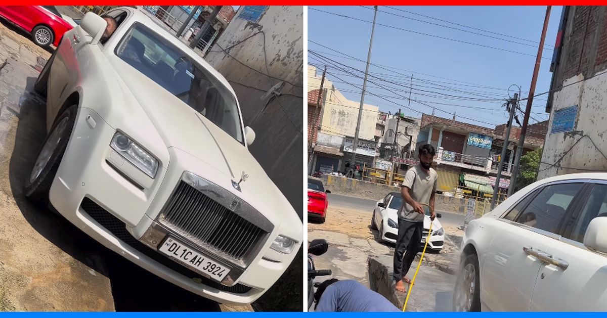 Rolls Royce at car wash