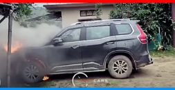 1 Year Old Mahindra Scorpio N Parked Outside House Catches Fire: Live Video