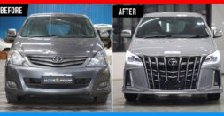 Toyota Innova Type 2 converted into Type 4 with Alphard body kit and BMW's Nardo Grey color [Video]