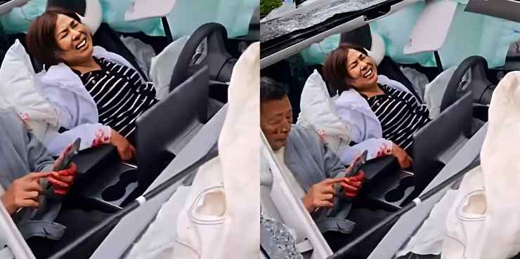 Tesla Model Y crash passengers safe
