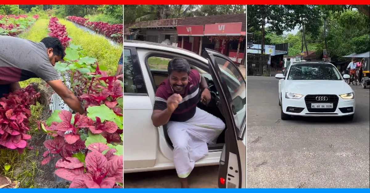 kerala farmer sells vegetables audi a4 breaking stereotypes kerala farmer sells vegetables audi a4 breaking stereotypes