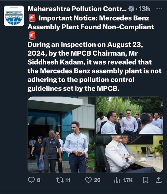 Maharashtra Pollution Control Board vs Mercedes Benz Chakan