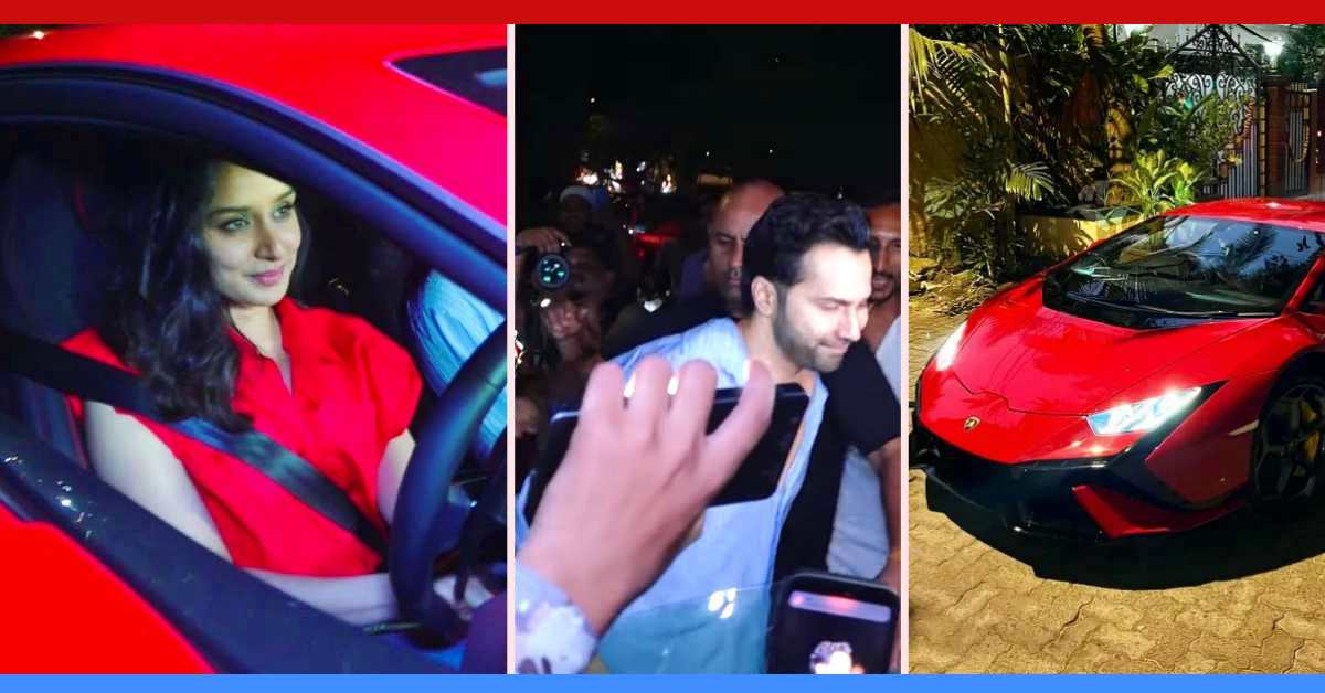 shraddha kapoor varun dhawan stree 2 success party lamborghini huracan video shraddha kapoor varun dhawan stree 2 success party lamborghini huracan video