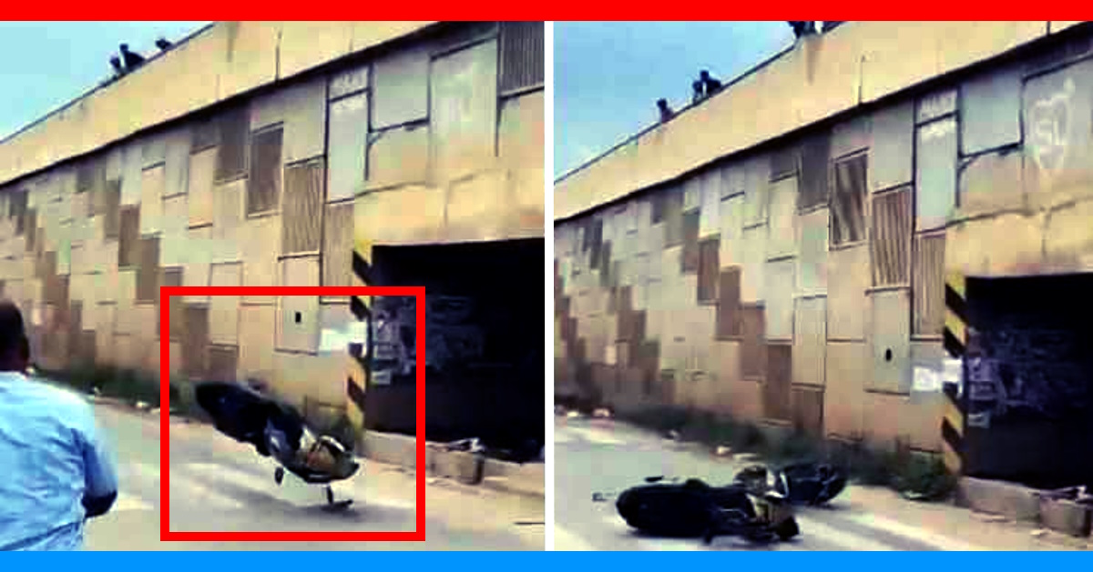 angry commuters throw scooters off flyover public action stunt riders angry commuters throw scooters off flyover public action stunt riders