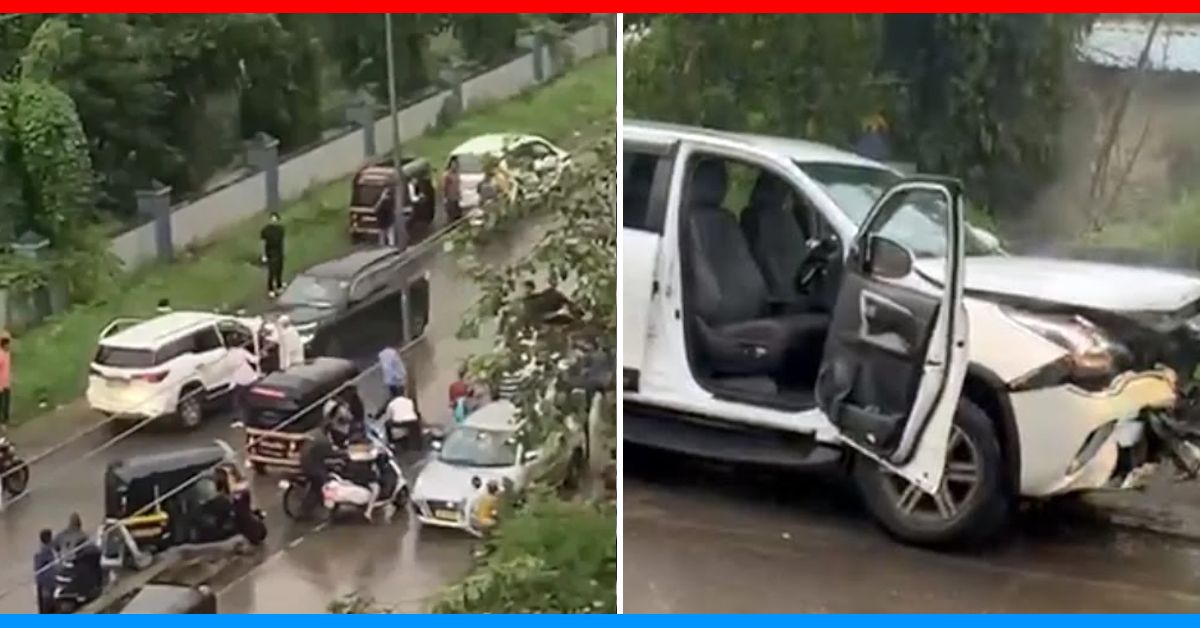 tata safari crashes toyota fortuner shocking video tata safari crashes toyota fortuner shocking video