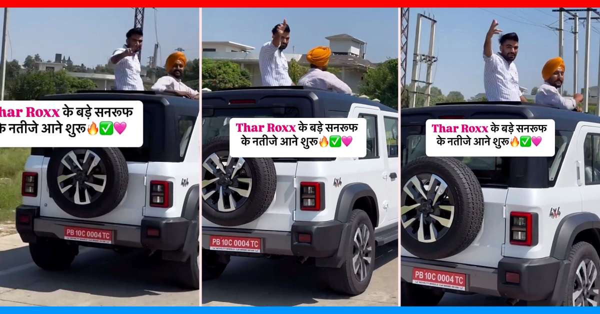Mahindra Thar Roxx stunting punjab Mahindra Thar Roxx stunting punjab