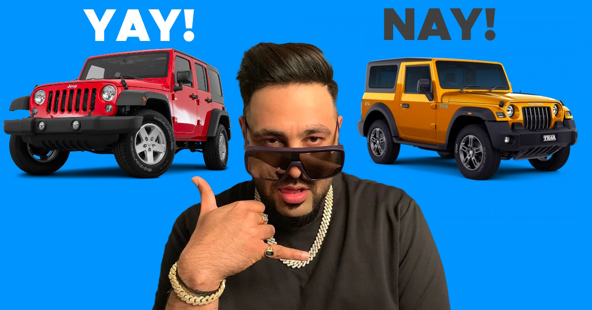 rapper badshah jeep wrangler vs mahindra thar interview opinion rapper badshah jeep wrangler vs mahindra thar interview opinion