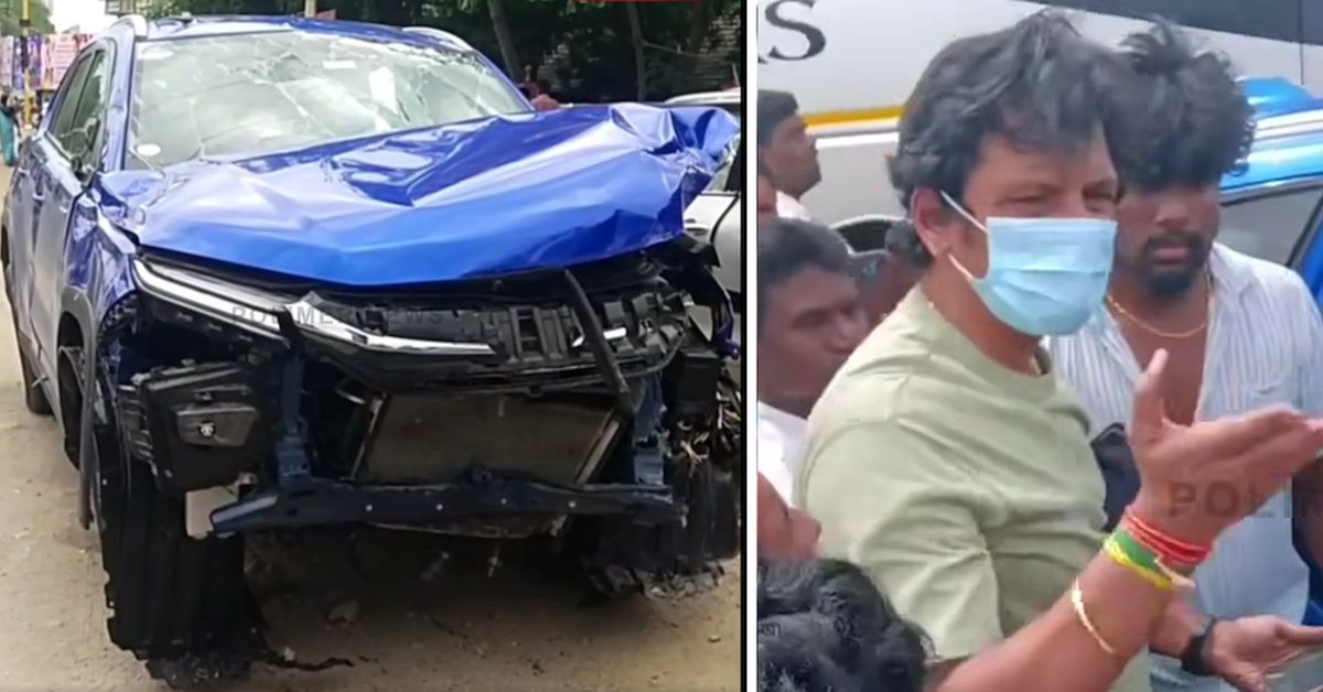 actor jeeva survives massive crash toyota hyryder details actor jeeva survives massive crash toyota hyryder details