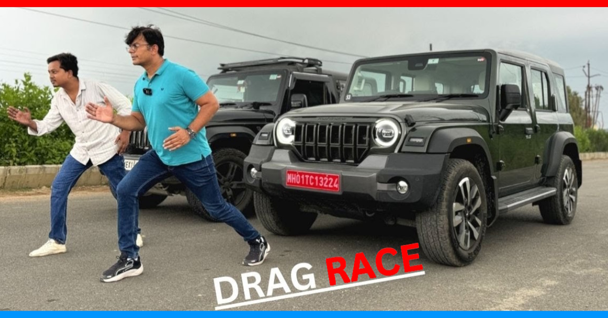 thar roxx vs 3 door thar classic drag race thar roxx vs 3 door thar classic drag race