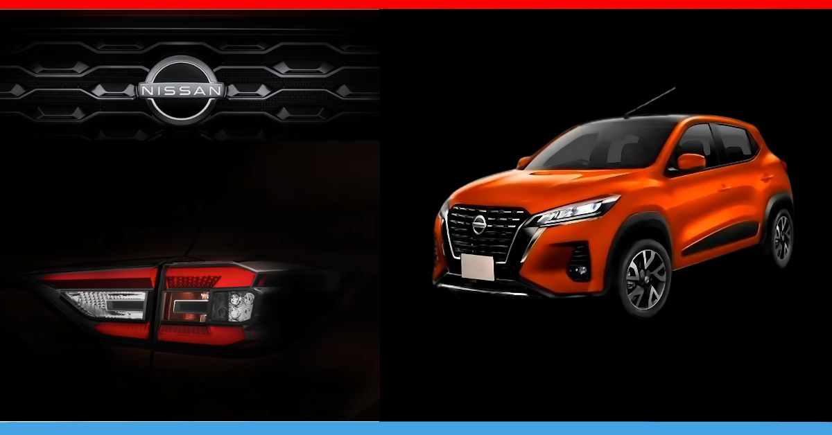 nissan magnite facelift teased grille tail lamp revealed nissan magnite facelift teased grille tail lamp revealed