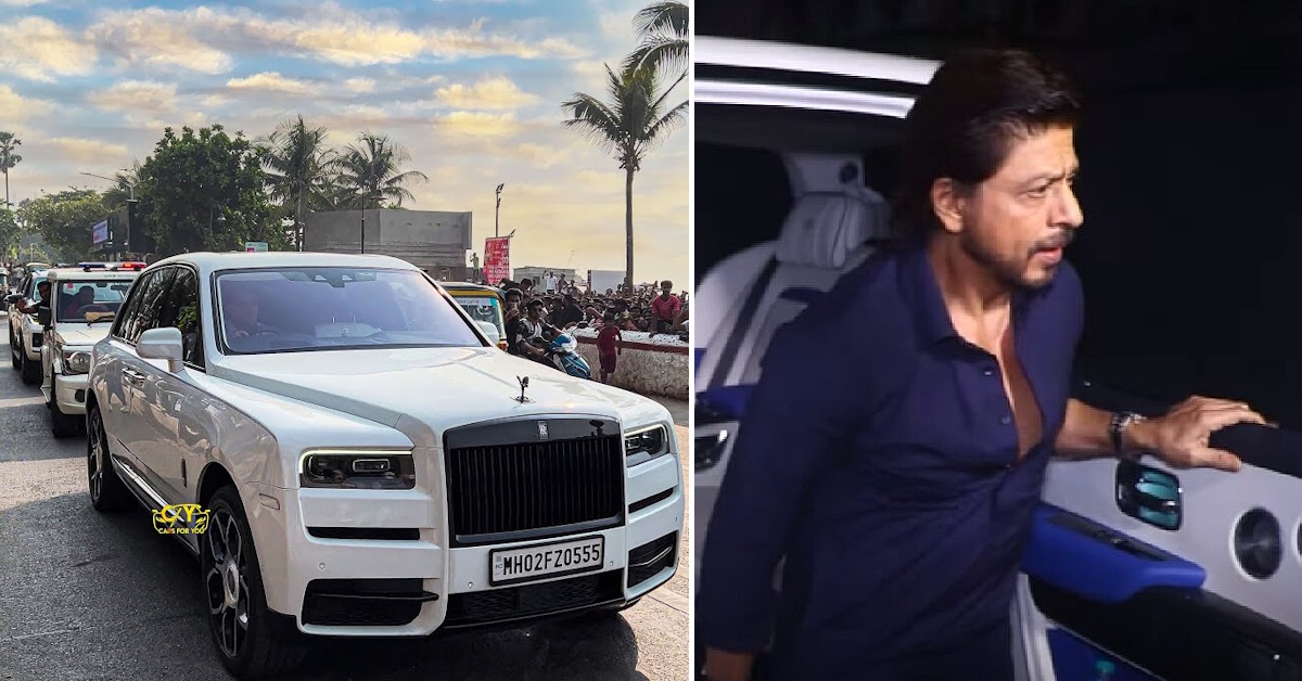 shahrukh khan 13 crore convoy with rolls royce cullinan in front shahrukh khan 13 crore convoy with rolls royce cullinan in front
