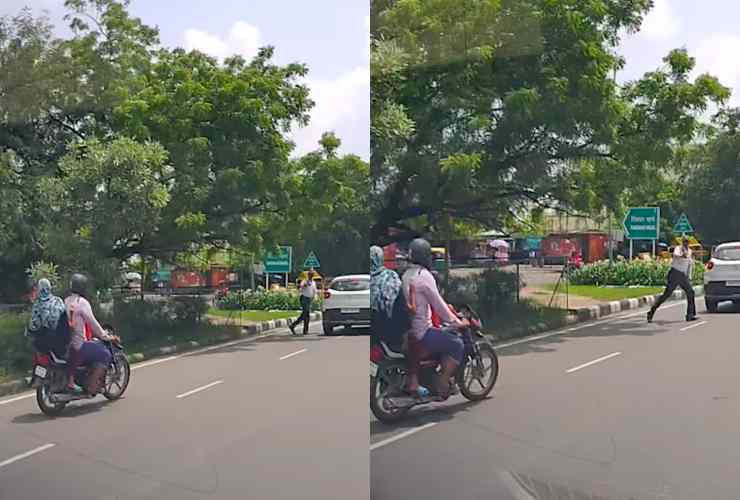 traffic cop causes accident on road