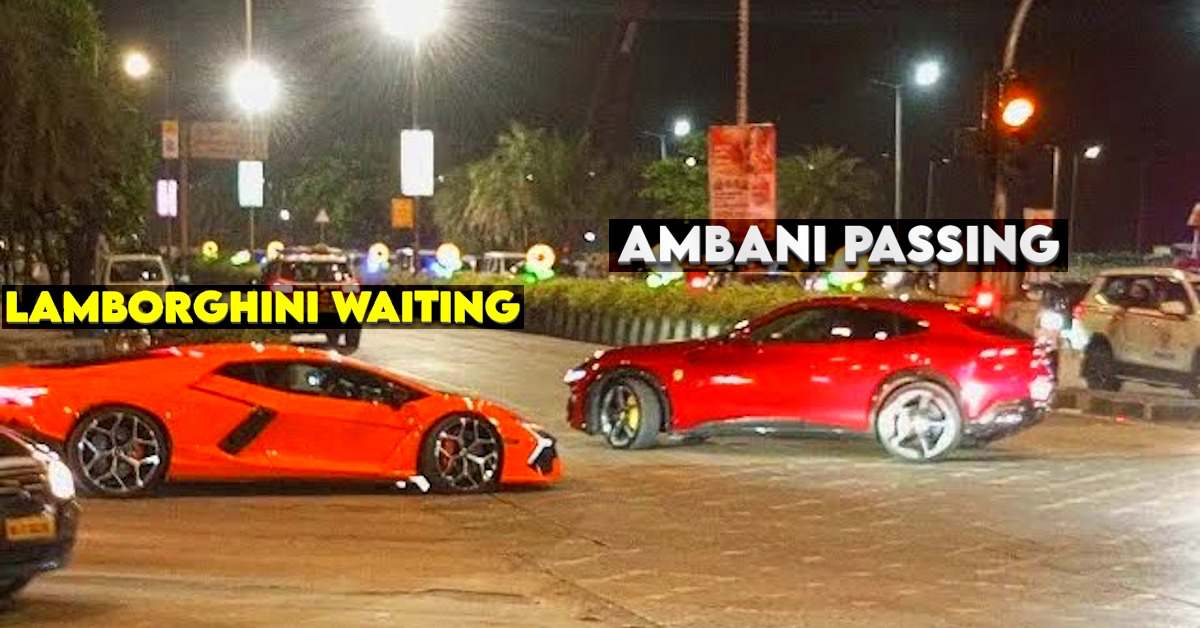 akash ambani convoy stops lamborghini revuelto mumbai akash ambani convoy stops lamborghini revuelto mumbai