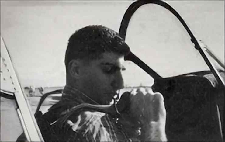 Ratan Tata flying a fighter jet
