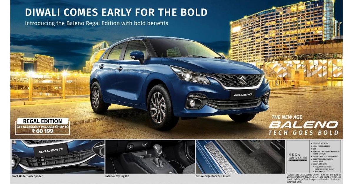 maruti suzuki baleno regal edition launch new features accessories maruti suzuki baleno regal edition launch new features accessories