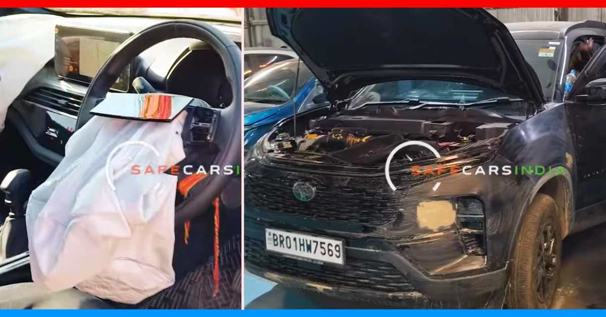 brand new Tata safari brake fail accident brand new Tata safari brake fail accident