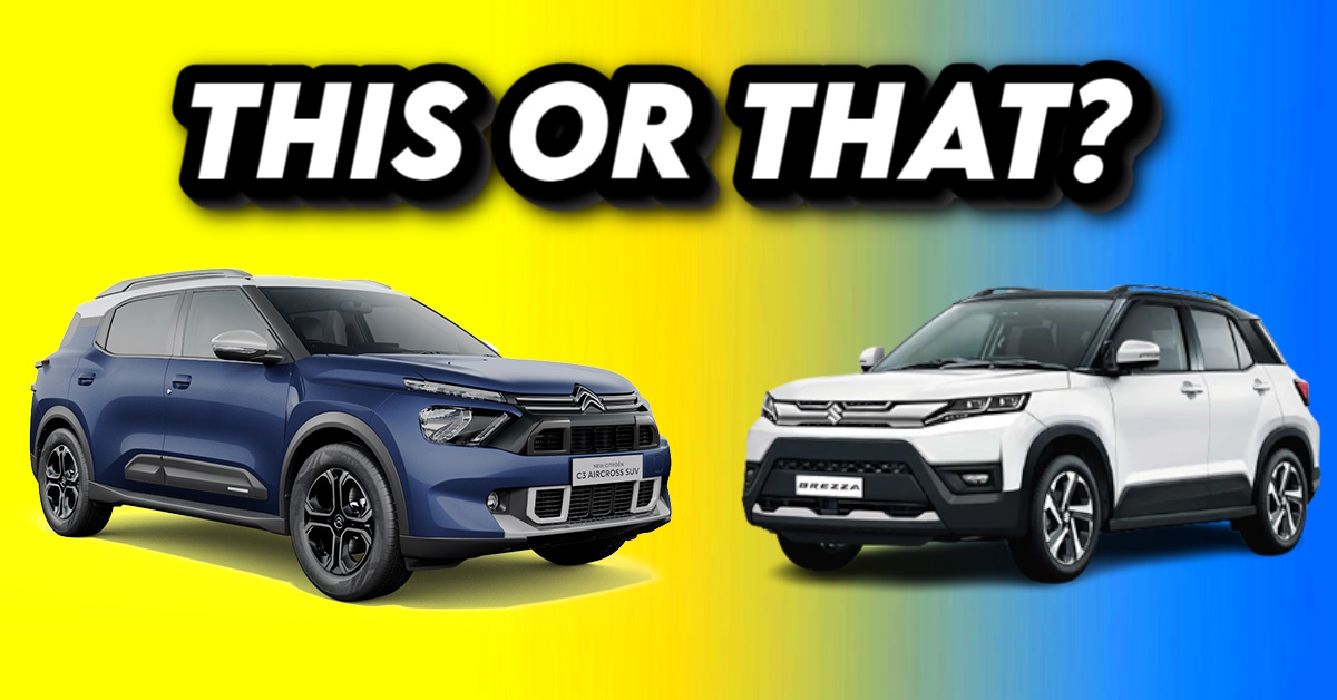 maruti brezza vs citroen aircross suv comparison maruti brezza vs citroen aircross suv comparison