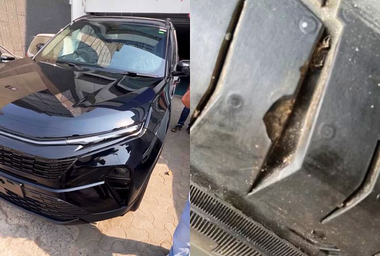 cut on brand-new tyre Tata Harrier faield PDI