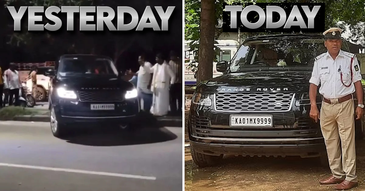 gali janardhana reddy range rover seized jumping divider gali janardhana reddy range rover seized jumping divider