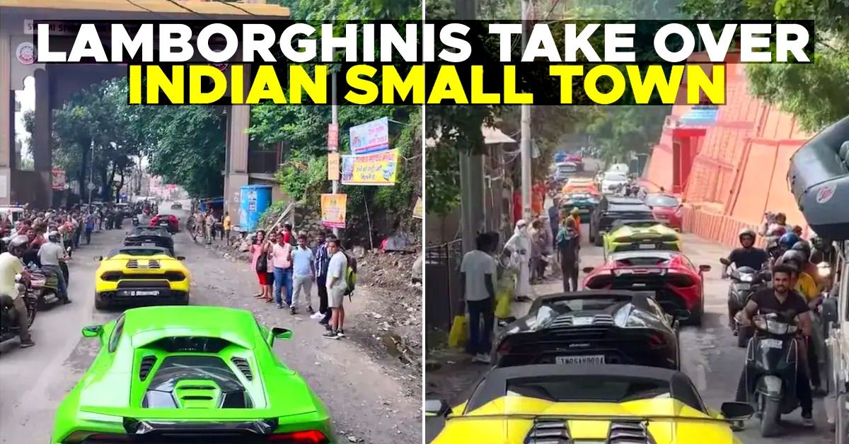 66 lamborghinis seen together small town india video 66 lamborghinis seen together small town india video
