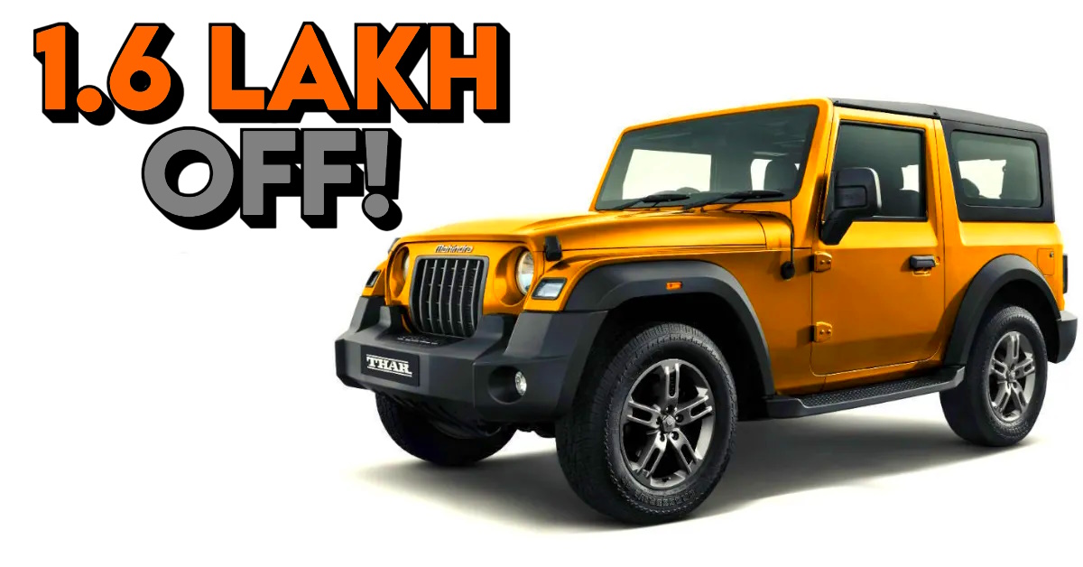 mahindra thar 3 door massive discount announced mahindra thar 3 door massive discount announced