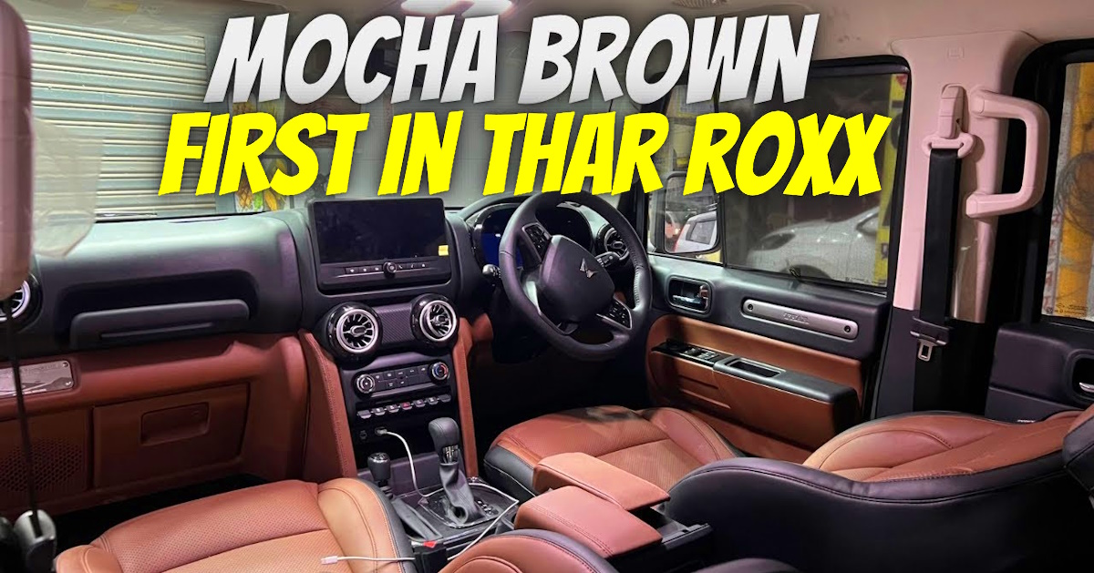 mahindra thar roxx aftermarket mocha brown interiors mahindra thar roxx aftermarket mocha brown interiors