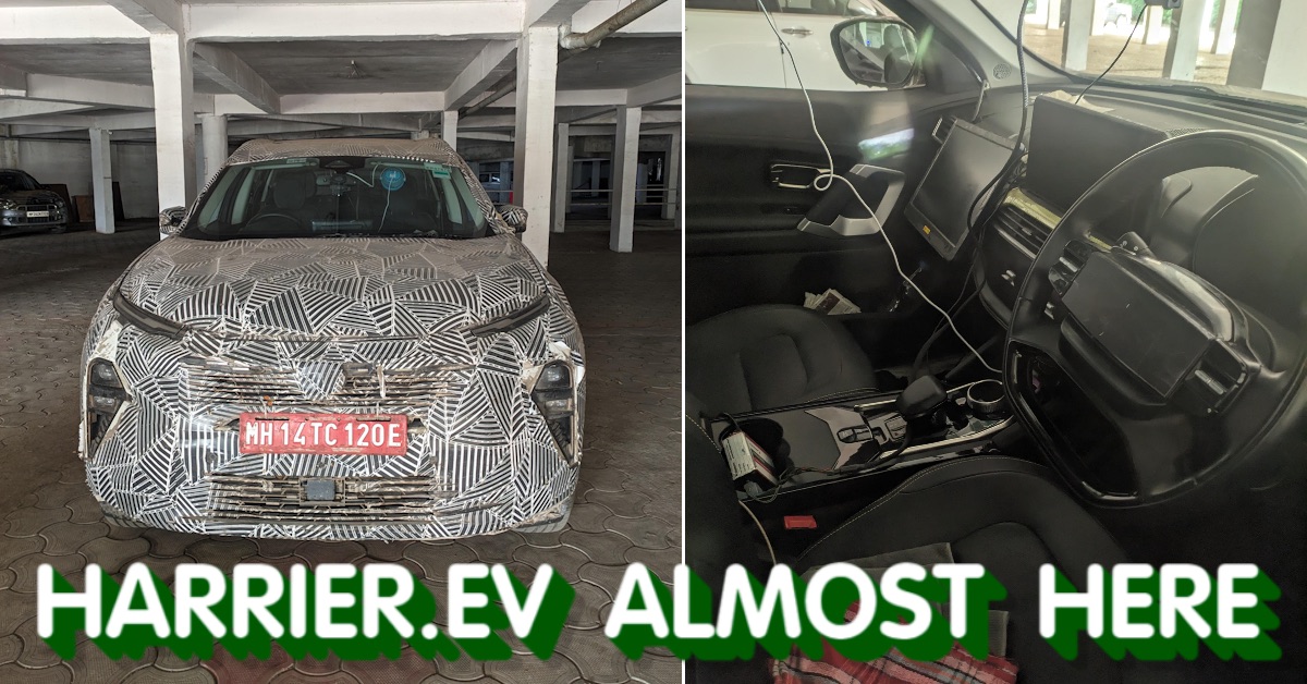 tata harrier ev spotted test adas acti ev details tata harrier ev spotted test adas acti ev details