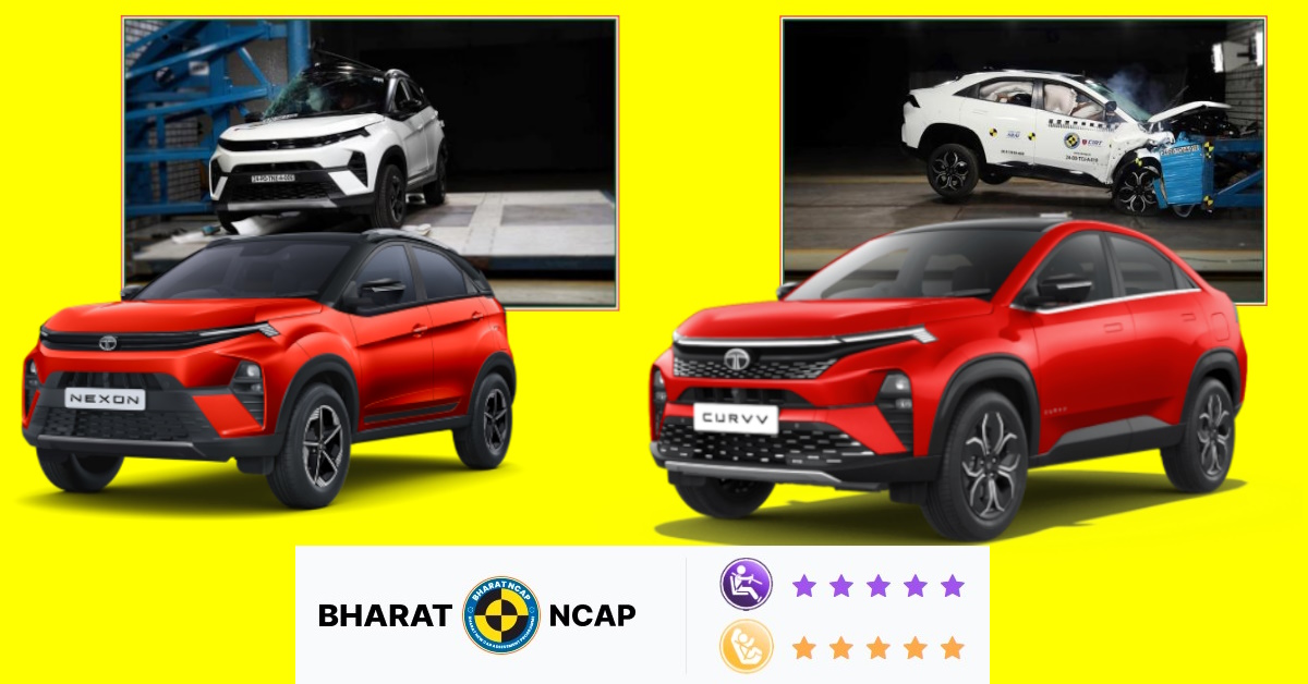 tata curvv nexon 5 star bharat ncap crash test tata curvv nexon 5 star bharat ncap crash test