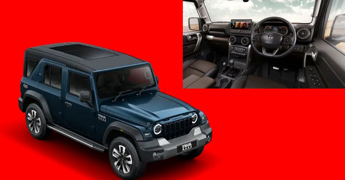 mahindra thar roxx records 1 76 lakh bookings mocha brown interior mahindra thar roxx records 1 76 lakh bookings mocha brown interior