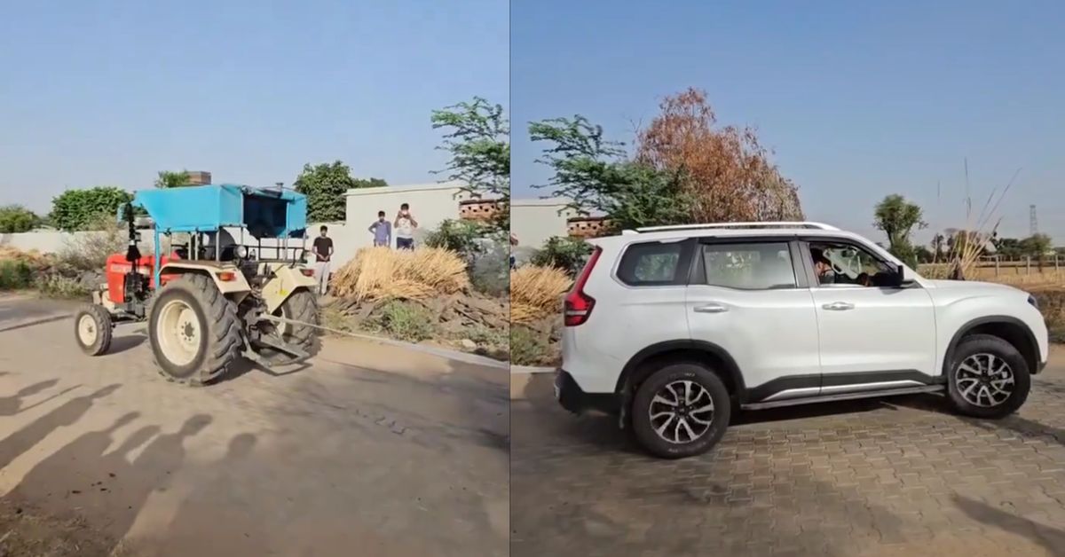 anand mahindra shares tug of war video mahindra scorpio n tractor anand mahindra shares tug of war video mahindra scorpio n tractor