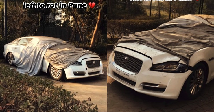 Jaguar XJL left rotting in Pune