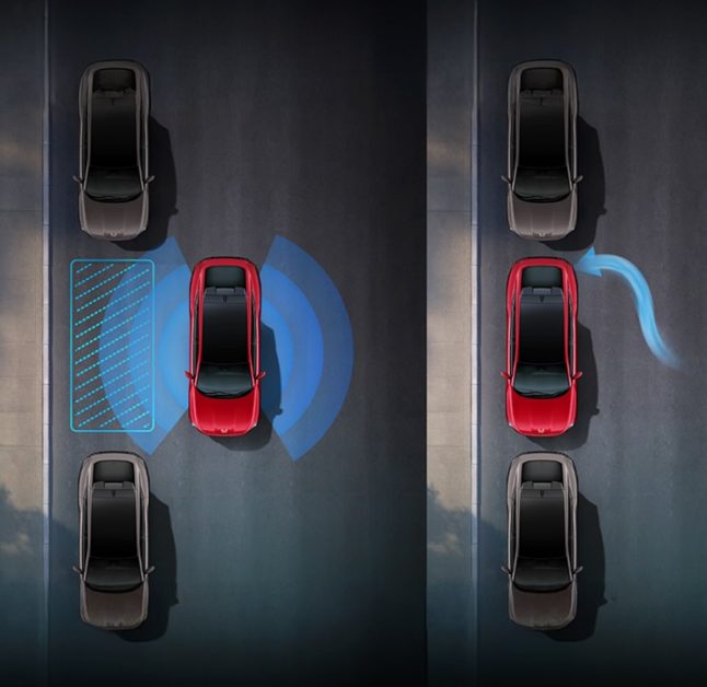 Mahindra XEV 9E parallel parking